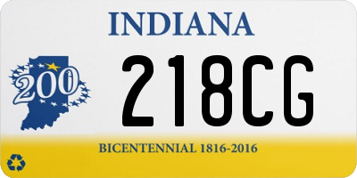 IN license plate 218CG