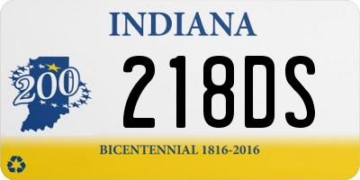 IN license plate 218DS