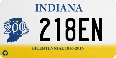 IN license plate 218EN