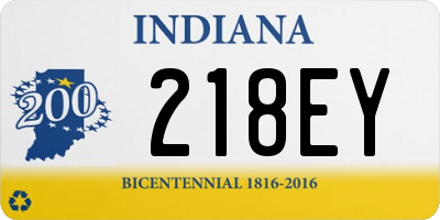 IN license plate 218EY