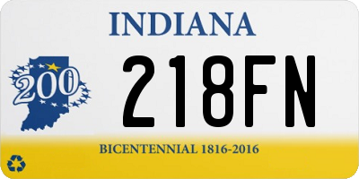 IN license plate 218FN