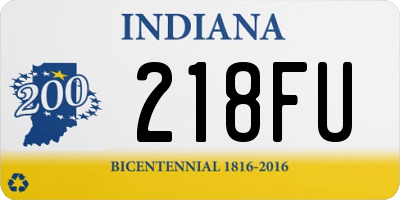 IN license plate 218FU