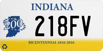 IN license plate 218FV