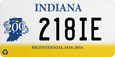 IN license plate 218IE