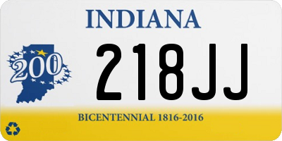 IN license plate 218JJ