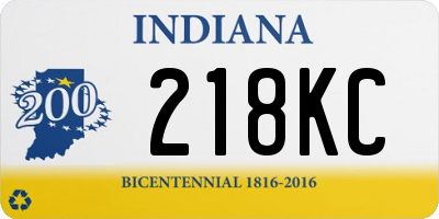 IN license plate 218KC