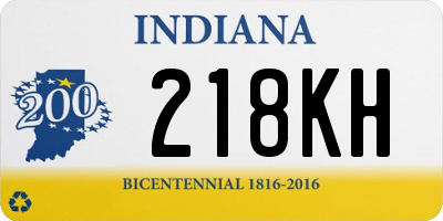 IN license plate 218KH