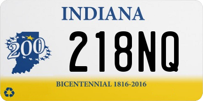 IN license plate 218NQ