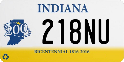 IN license plate 218NU