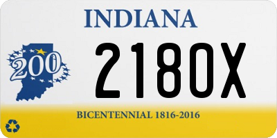 IN license plate 218OX