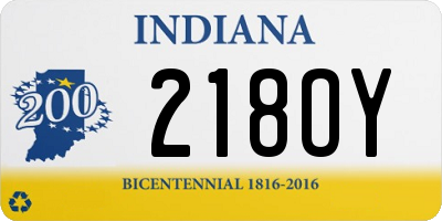 IN license plate 218OY