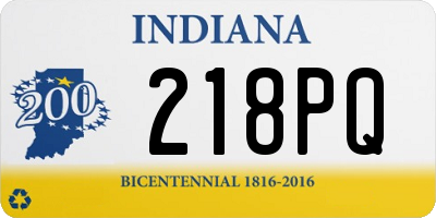 IN license plate 218PQ