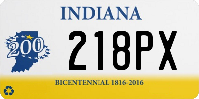 IN license plate 218PX