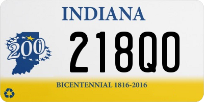 IN license plate 218QO