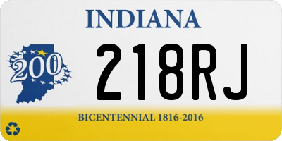 IN license plate 218RJ