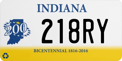 IN license plate 218RY