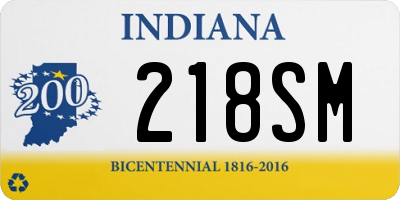 IN license plate 218SM