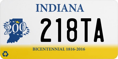 IN license plate 218TA