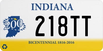 IN license plate 218TT