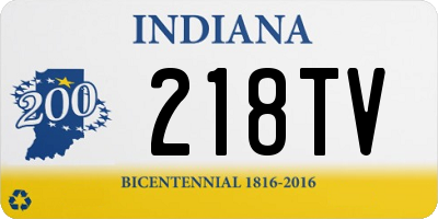 IN license plate 218TV