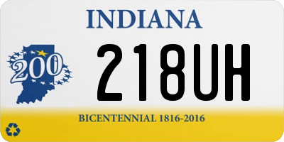 IN license plate 218UH