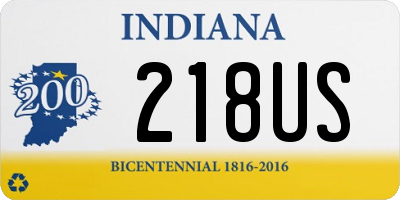 IN license plate 218US