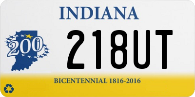 IN license plate 218UT