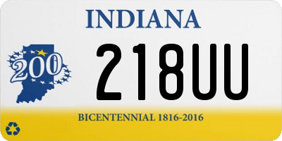 IN license plate 218UU