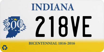 IN license plate 218VE