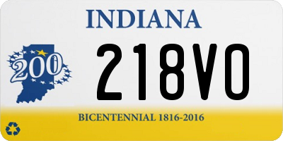 IN license plate 218VO