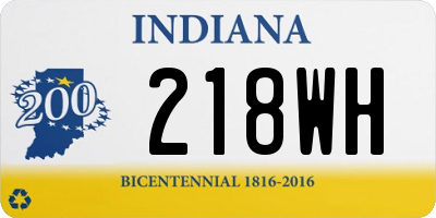 IN license plate 218WH