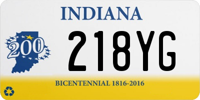 IN license plate 218YG