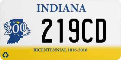 IN license plate 219CD