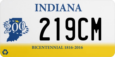 IN license plate 219CM