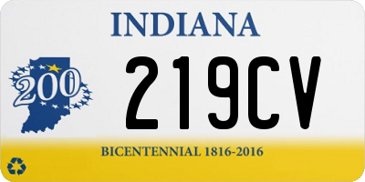 IN license plate 219CV