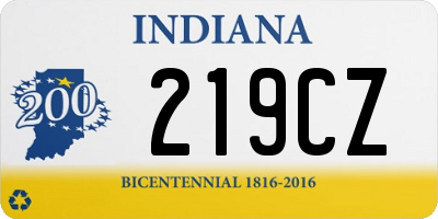 IN license plate 219CZ