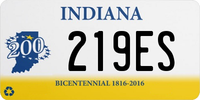 IN license plate 219ES