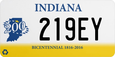 IN license plate 219EY