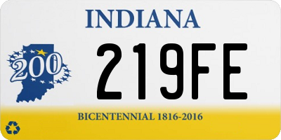 IN license plate 219FE