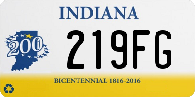 IN license plate 219FG