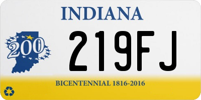 IN license plate 219FJ