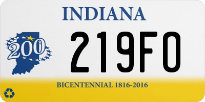 IN license plate 219FO