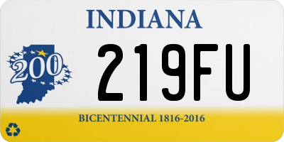 IN license plate 219FU