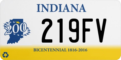 IN license plate 219FV