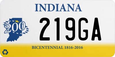 IN license plate 219GA