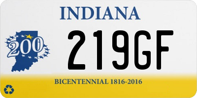 IN license plate 219GF