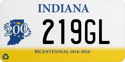 IN license plate 219GL