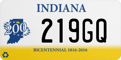 IN license plate 219GQ