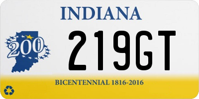 IN license plate 219GT