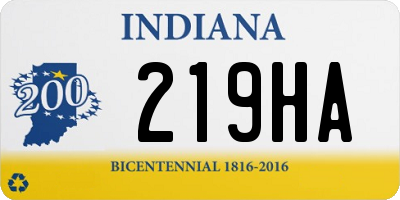 IN license plate 219HA